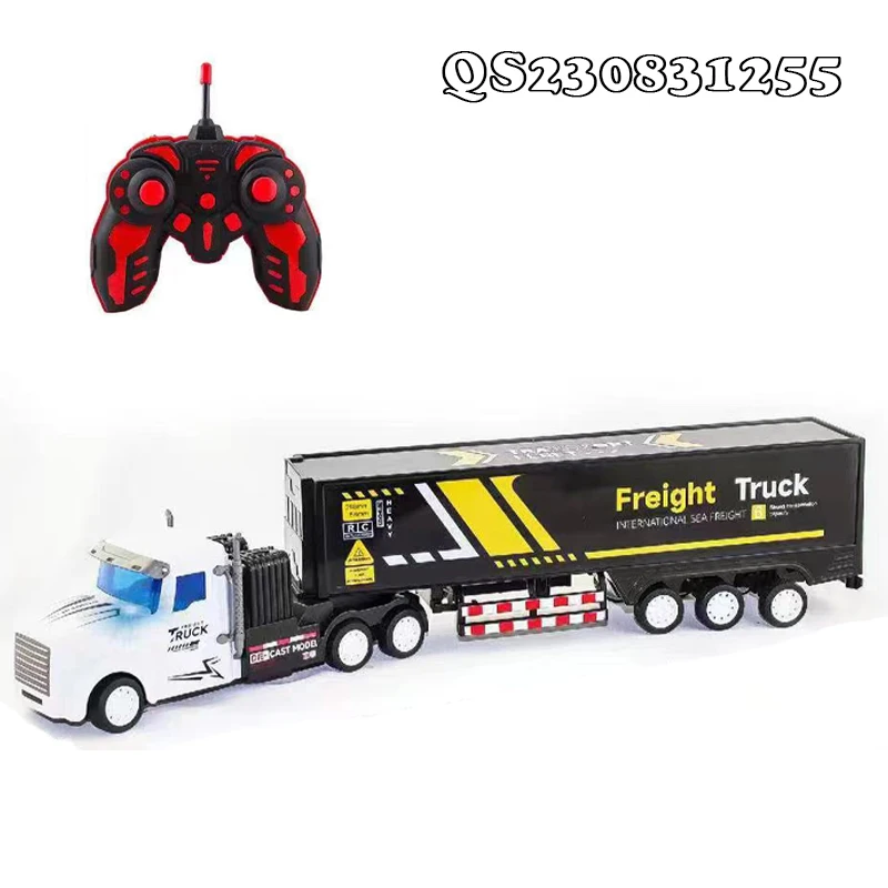 QS High Quality R/C City Truck Kids Multi Style 1:32 Scale 4 CH Remote Control Container Trailer Toys For Children Funny Gift