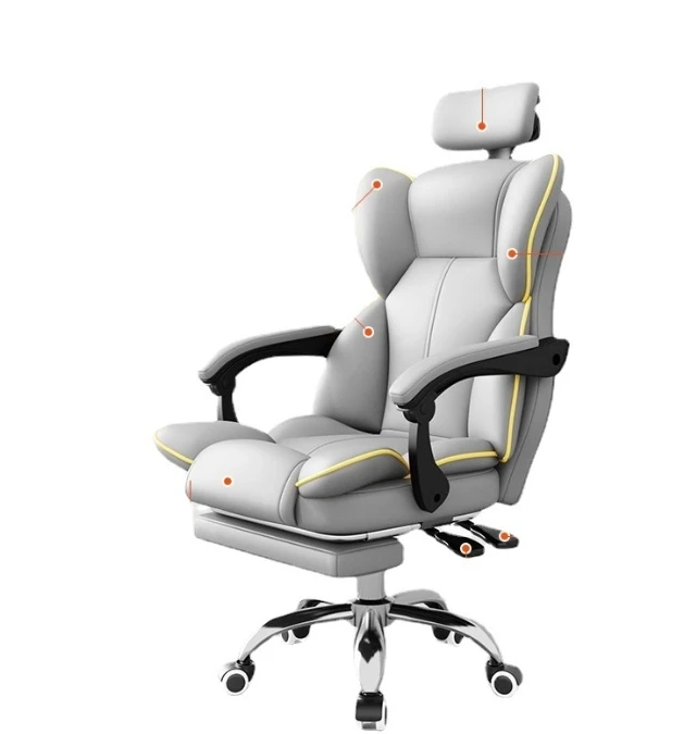 Home Office Furniture Comfortable Adjustable Leather PC Computer Meeting Room Manager Office Chair with Footrest
