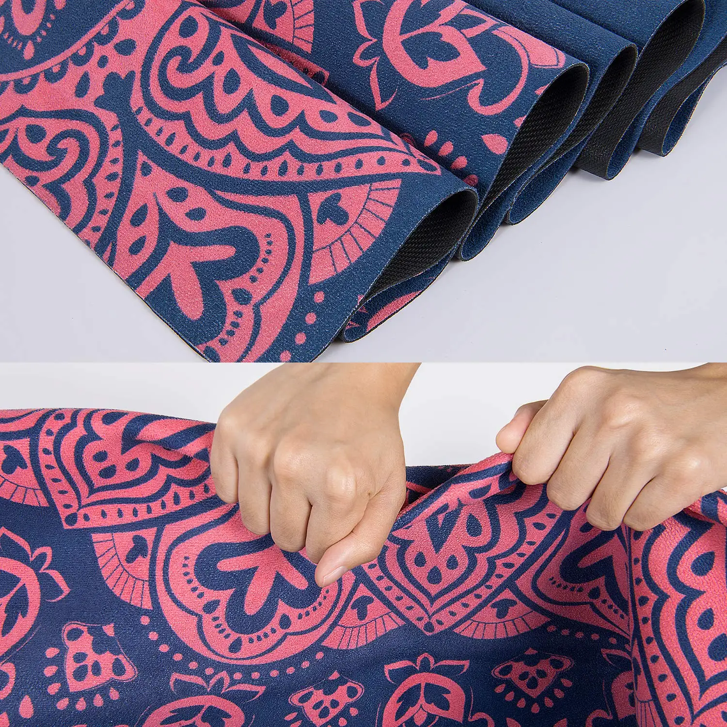 Wholesale German Custom Printed Gym Fitness Non-Slip Foldable Suede Yoga Mat  Exercise PU Natural Rubber Yoga Mat