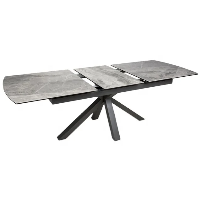 
Extendable Dining Table with Grey Ceramic Top 