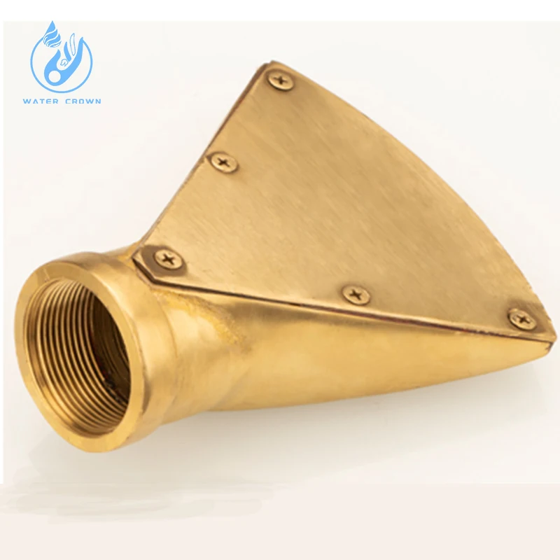 Water Crown Stainless Steel Brass Fan Nozzle Durable Pool Fountain Accessory for Swimming Pools and Fountains Garden Decoration