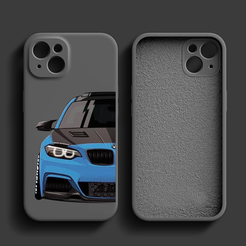 Автомобильный чехол для телефона JDM ДЛЯ iPhone 15 14 13 Pro 12 11 Xs X XR Max 8 7 SE с тканью Силиконовые чехлы мягкая