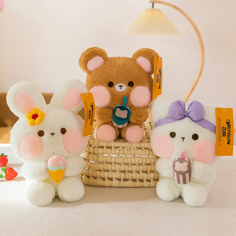 2024 New Styles 20-25cm Wholesale Cute Plush Animal Toys for Crane Claw Machine Cartoon Stuffed Bear Plushies for Kids Gift