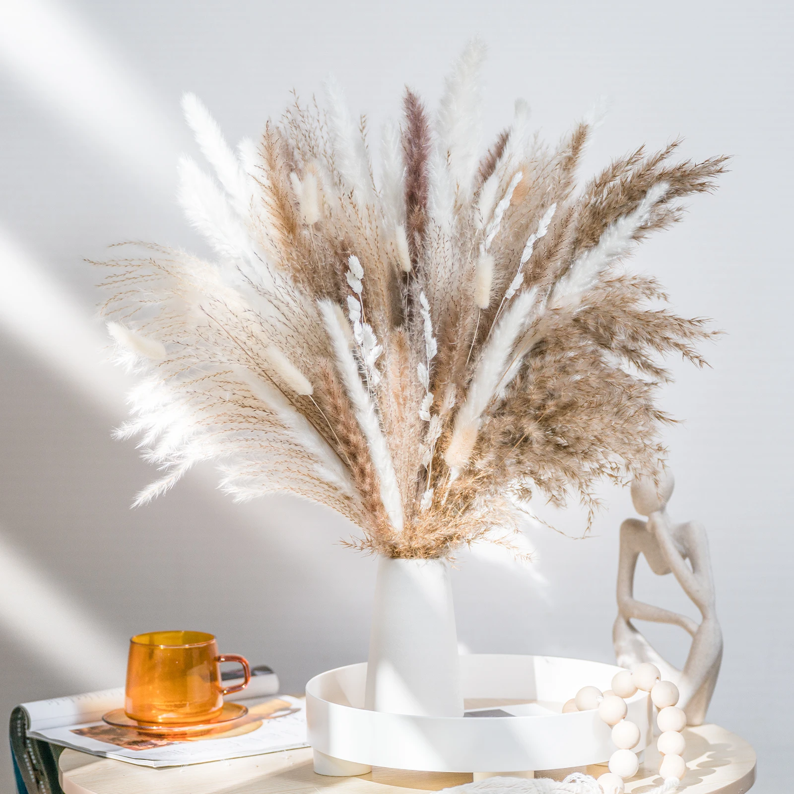 factory supply amazon hot sell cheap Pampas grass dried flowers bouquet BOHO Home decorative flowers gift preserved flower