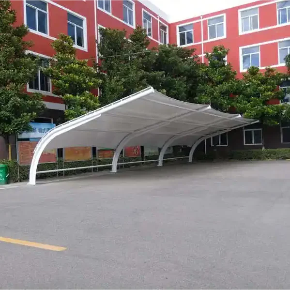 Outdoor Car Parking Shed PVDF Membrane Structure Sunshade Canopy