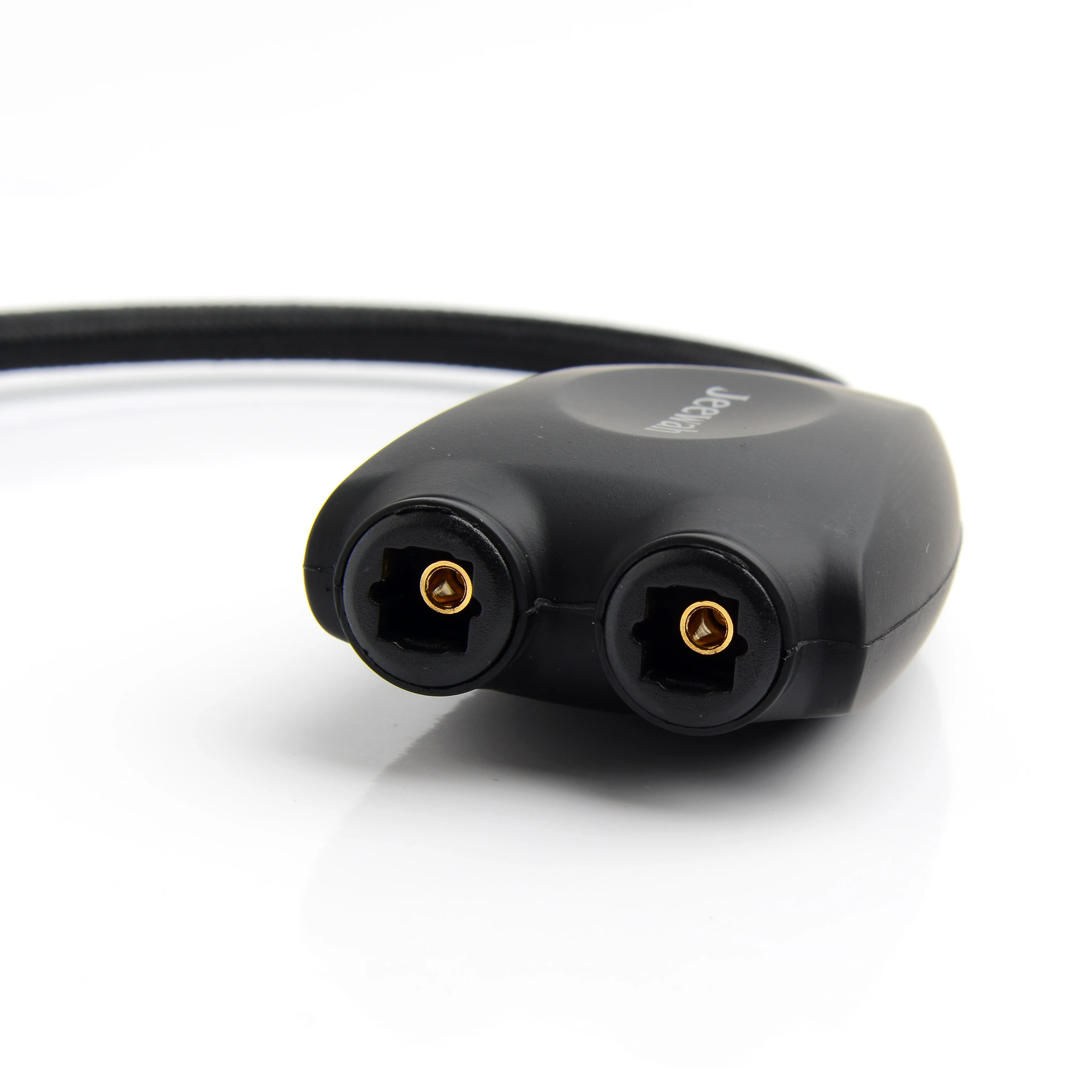 
JIEHUA Toslink Optical Fiber Audio Splitter 1 in 2 Out Aluminum Alloy with Optical Cable 