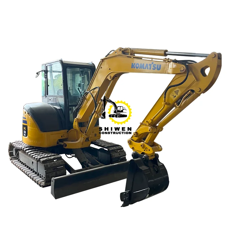 Used excavator Komatsu PC50, Komatsu PC50MR PC50MR-3 PC55 PC40 PC35 excavator with dozer rubber track, mini escavadora Komatsu