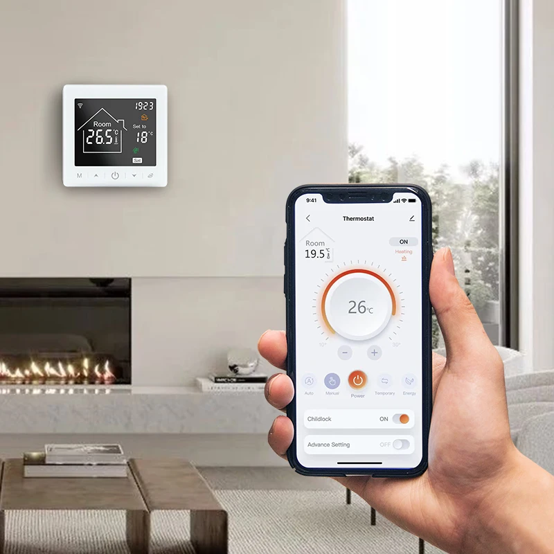 230V WiFi Thermostat Touch Screen Tuya Smart Home Room Electric Underfloor Heating Boiler Controller Color Display Thermostat