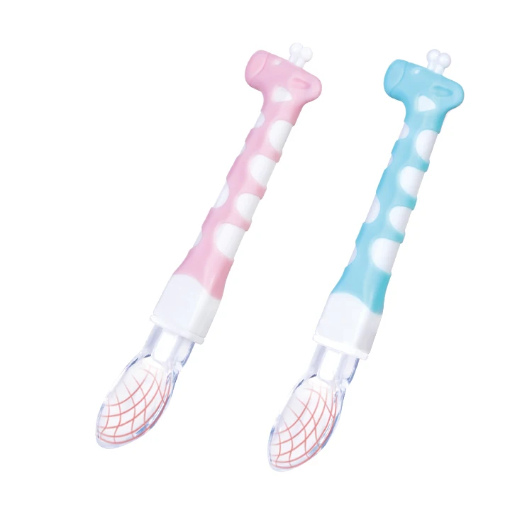 Food grade silicone no smell does not hurt the baby baby silicone feeding spoon