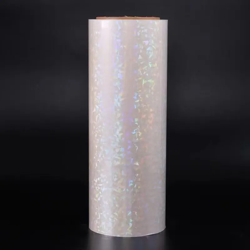 BOPP Film Rolls Holographic Cold Lamination Film Low Price rainbow