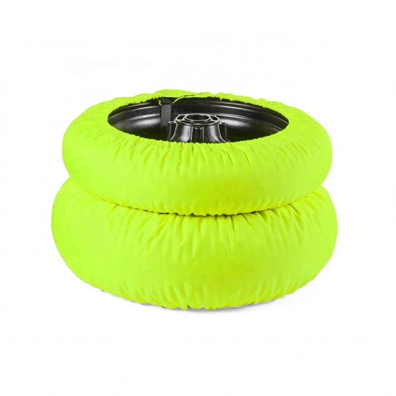 Motorcycle Racing Tyre Warmer Front 120 Rear 165 Fit Motorcycle With 17inches Wheels Basic 100  Neon  Yellow