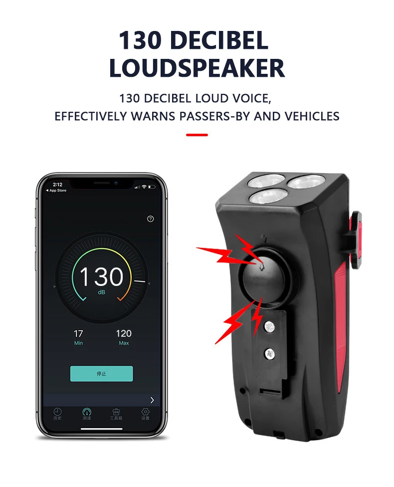 2000AH and 4000AH battery capacity USB mobile phone holder power bank bicycle bike front LED lamp light