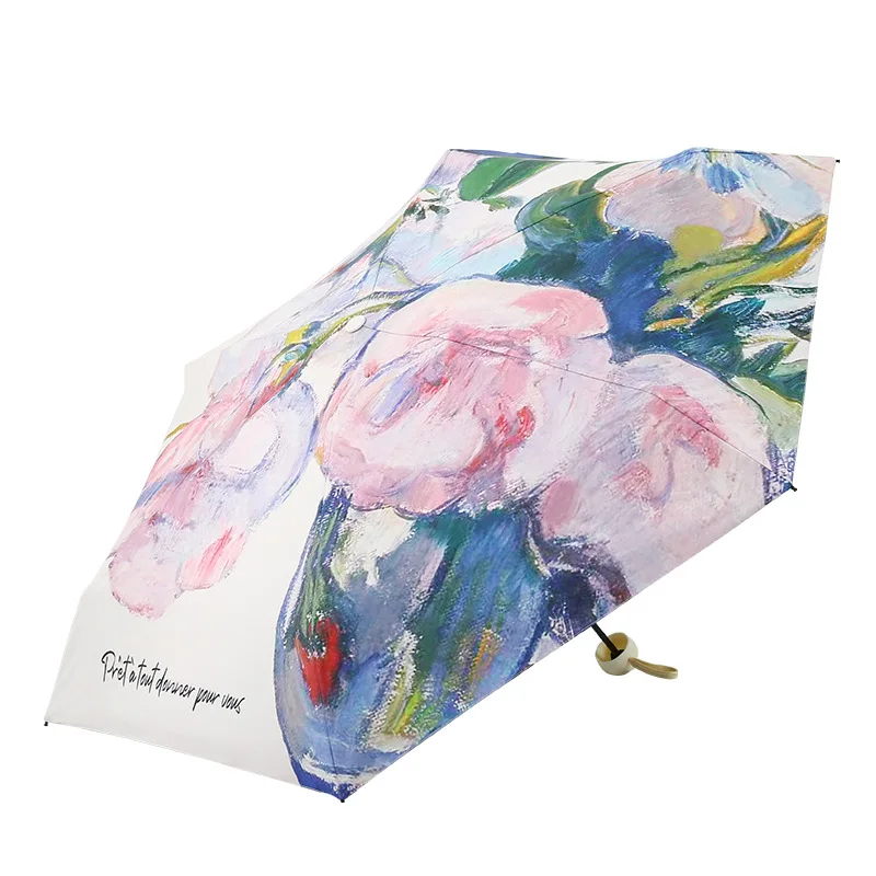 Full Automatic open close 3 Folding Polyester Pongee Travel windproof umbrella For Gift With Logo