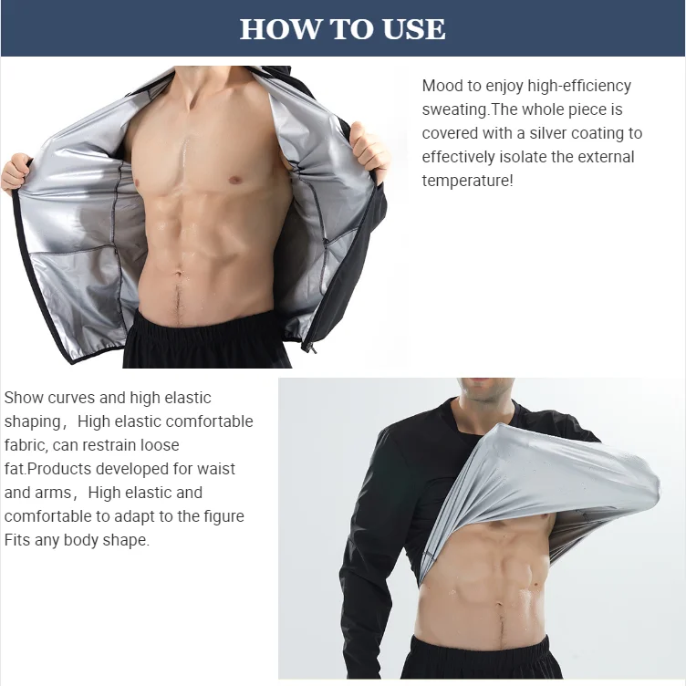 Sauna Suit Slimming Weight Loss Waist Belt Best Quality Long Sleeve Plus Size Body Sauna Suit Pants