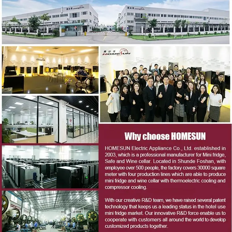 Homesun custom ce glass door cooler minibar drink refrigerator, glass door mini refrigerator