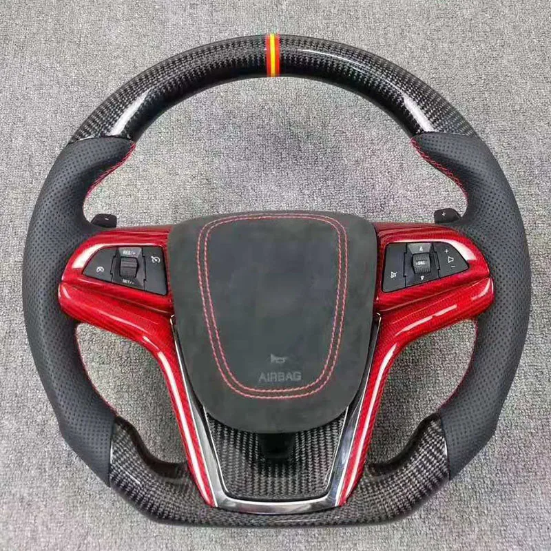 Dropshipping service Carbon Fiber Steering Wheel Alcantara Leather For Chevrolet Cruze Hatchback Sedan Malibu 09-13