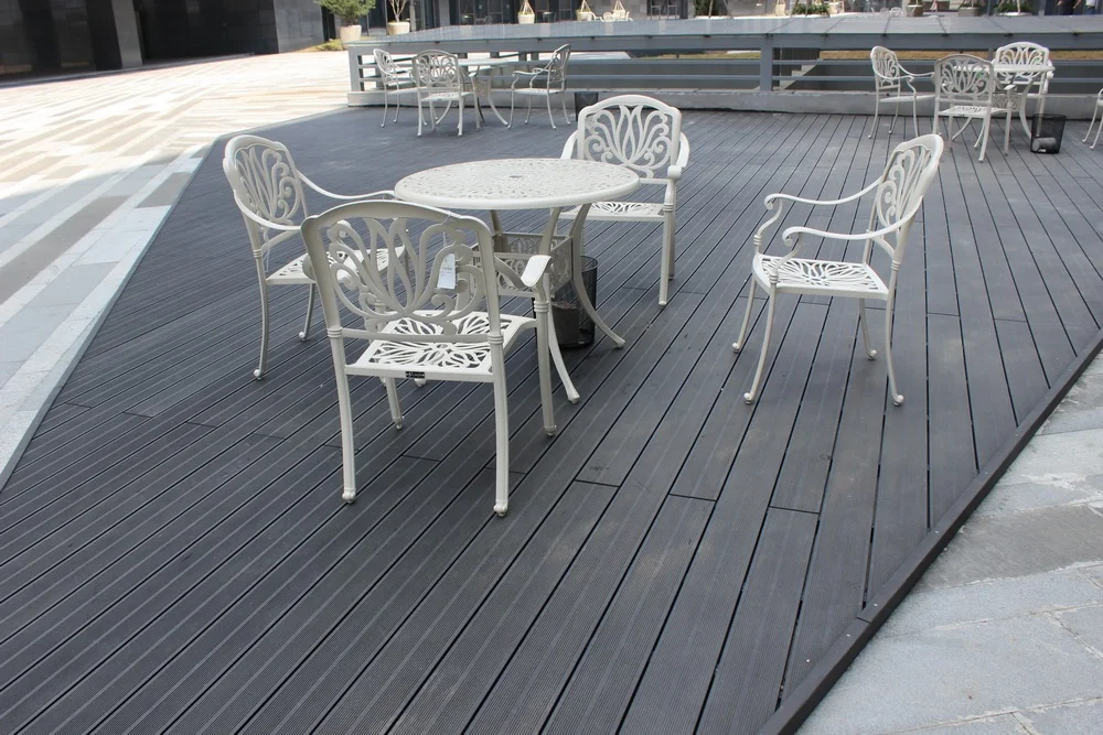 Wood Plastic Composite Decking Solid WPC Engineered Flooring 140*25mm