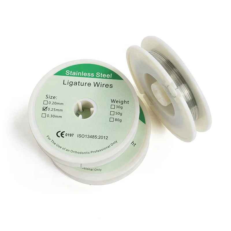 Foshan dental material instrument dentistry orthodontic stainless steel 304 ligature wire line dental consumables