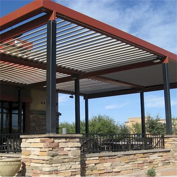 TOMA- Modern Aluminium Heavy Duty Pergola Electric Water-proof Pergola With LED Light