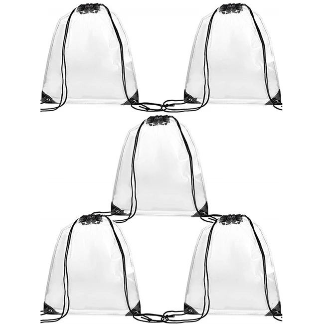 Premium Quality Big Size Travelling Sports Waterproof Transparent PVC Clear Drawstring Bag