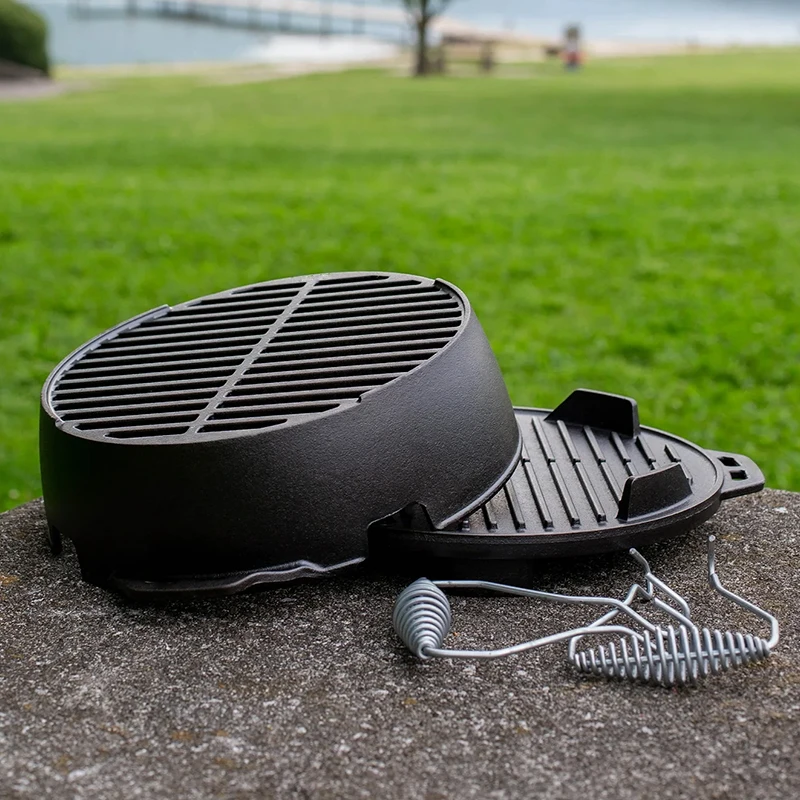 2024 new model Kitchen Baking Oven Cast Iron Fireplace For BBQ Cooking/Outdoor Camping Travel Multipurpose Barbecue Stove