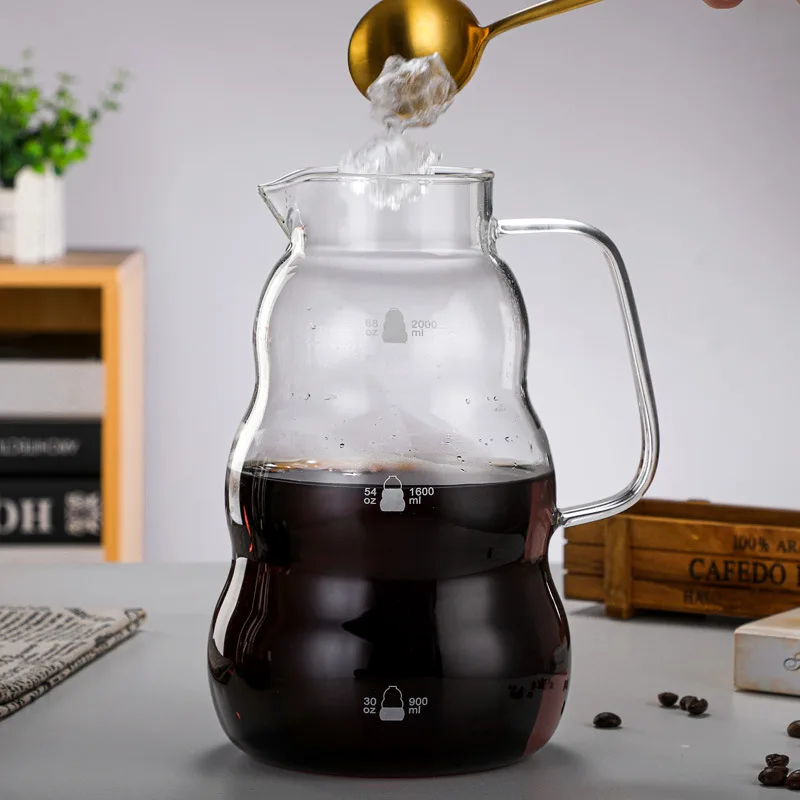High borosilicate glass cold brew iced drip coffee hot and cold brew teapot