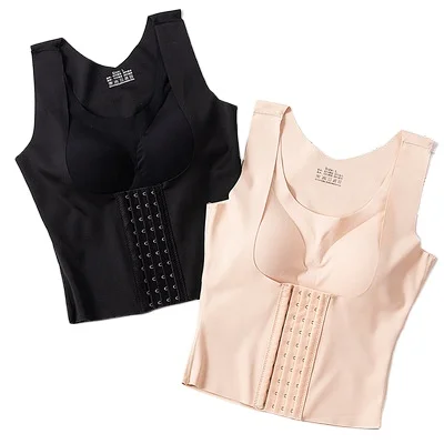 YIWU  Women Postpartum Shaper Underwear Corset Slimming Girdle Black Vest Waist Trainer Tummy