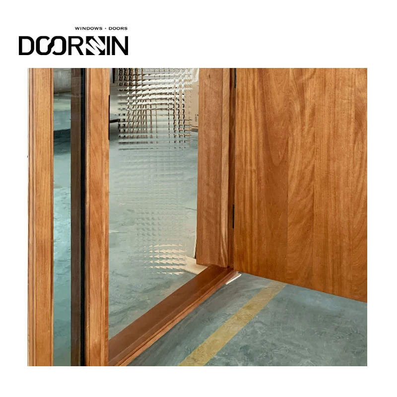 American Style Contemporary Solid Wood Entry Wooden Doors Main Entrance Door