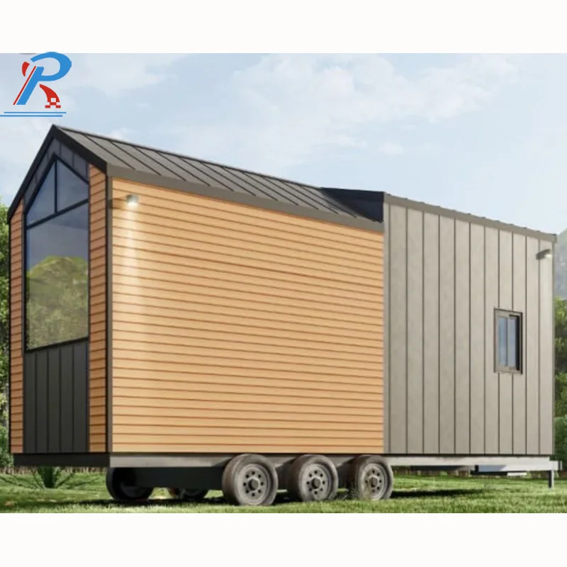 Magic House Tiny Wooden House Prefabricated with Roof Garden Tiny House on Wheels Luxury