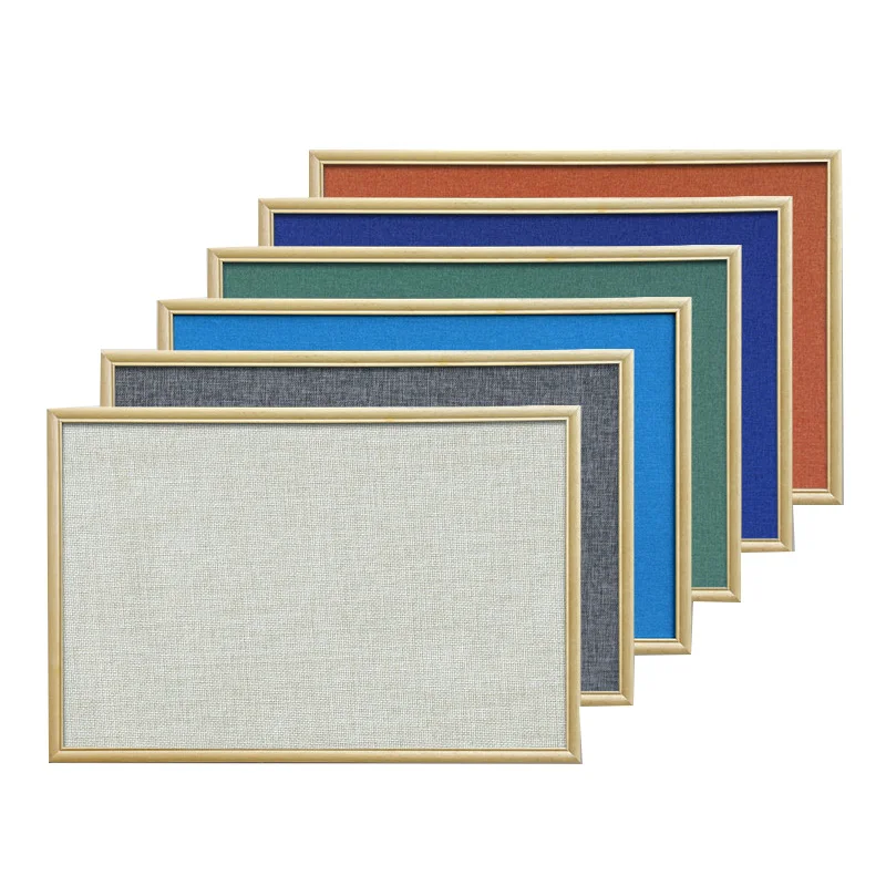 Wholesale  Splicing Cork Board Photo Wall Wooden Frame Color Matching Cloth Message Board Color Background Wall Cork Board (1600326274845)