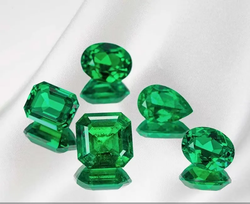 GLORY PACE Lab grown emerald loose gemstones carat price synthetic created columbia zambia emeralds wholesale