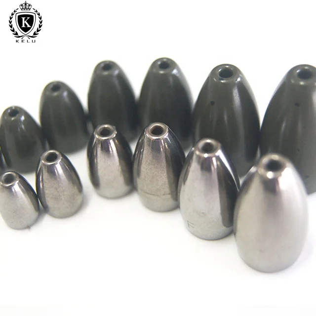 FW-FL-A009  worm weight Flipping weight silver Tungsten Fishing Sinker all kinds of sizes for fishing