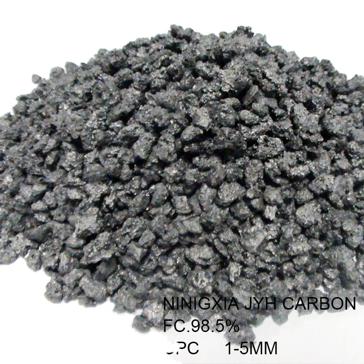  good quality 98.5%FC pet coke calcined petroleum for