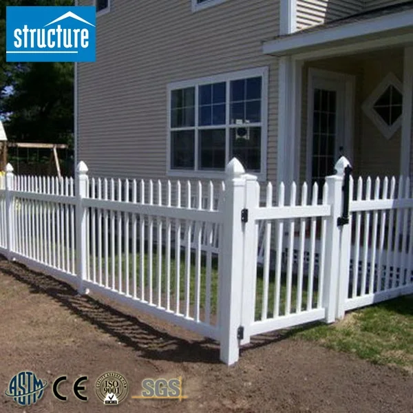 Wholesale Price Vinyl PVC Plastic Picket Fence Gates Designs For Houses