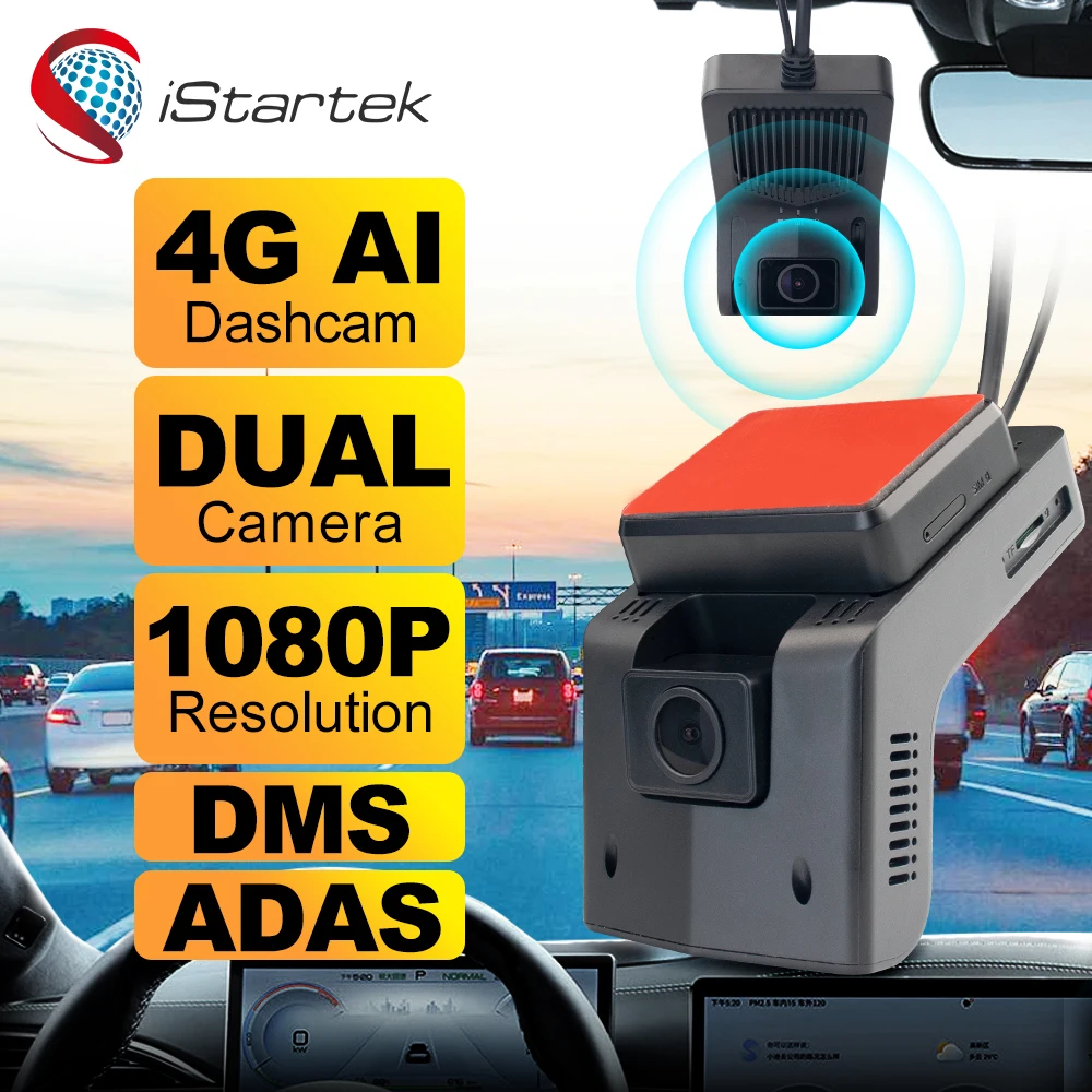 High resolution 4 g live monitoring 1080p video recording 4g two best dash cam with adas