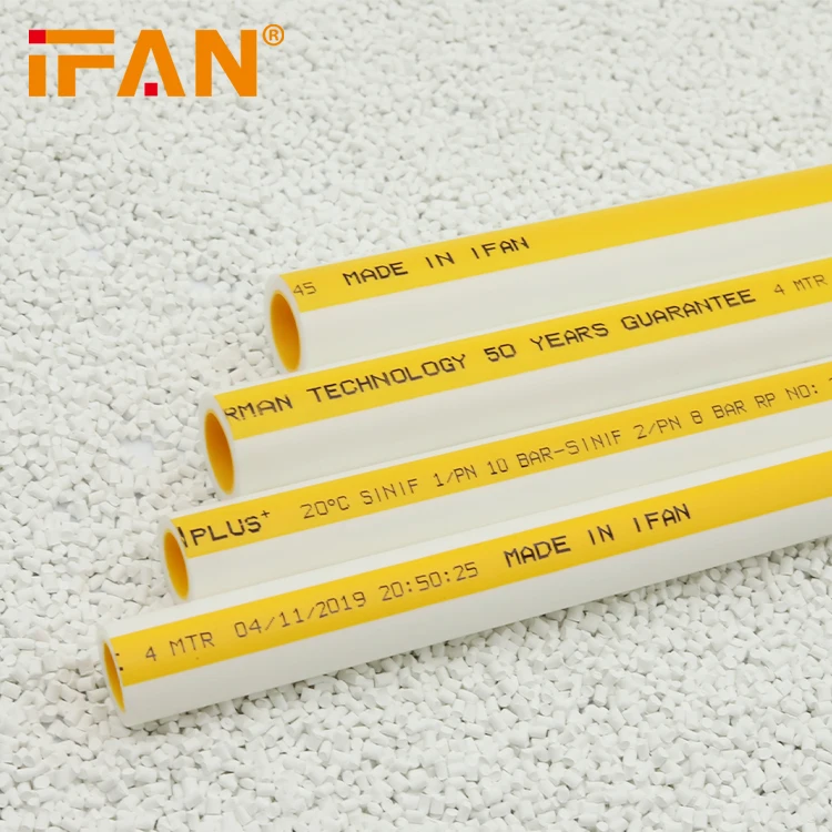 IFAN Plus Full Size Ppr Pipes And Fittings PN20 20mm-125mm Black Water Ppr Pipes For Hot Water