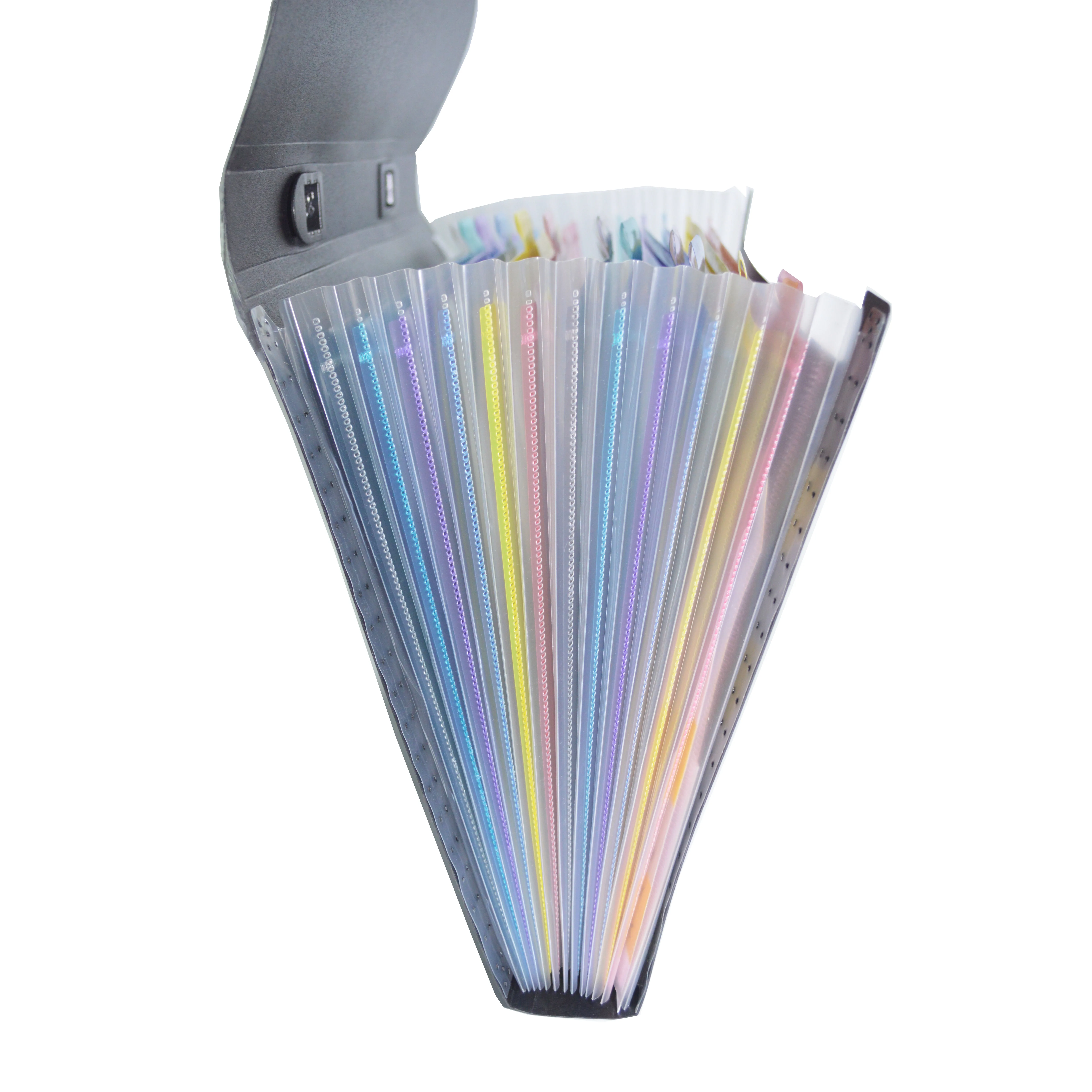 
Wholesale Custom Leather Portable Expanding Contract Color File A4 Folder 