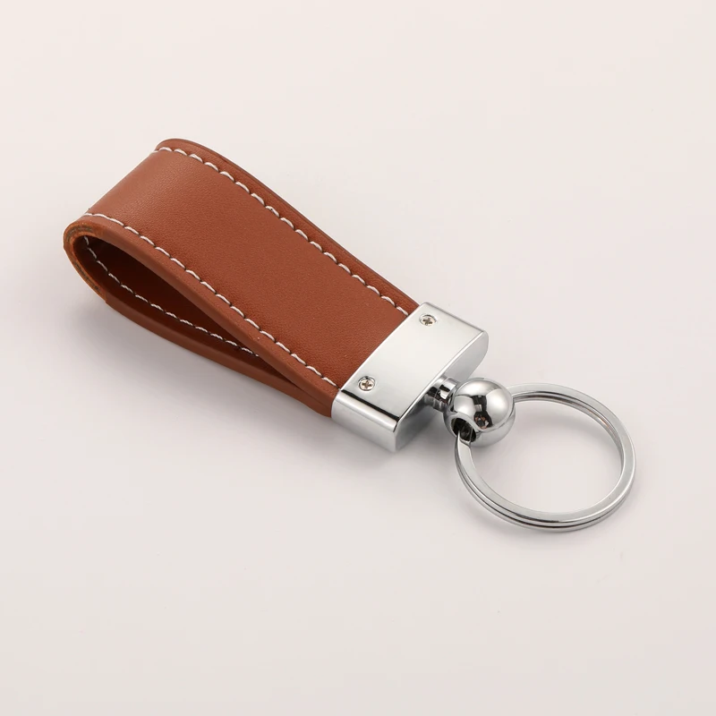 Vespa Colored Personalized Cute Leather Fur Tassel Key Ring Key Fob With Logo In Brown keyring