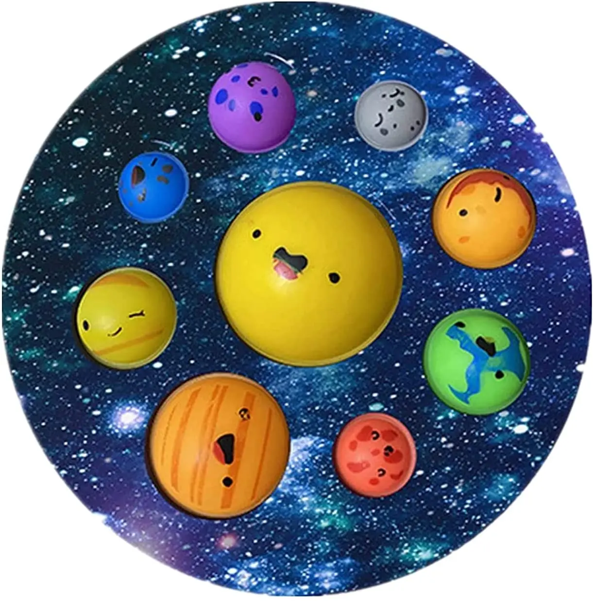 Kids 8 star Fidget Seneory Toys Big Size Silicone Case Special Needs Autism Anxiety Stress Reliever