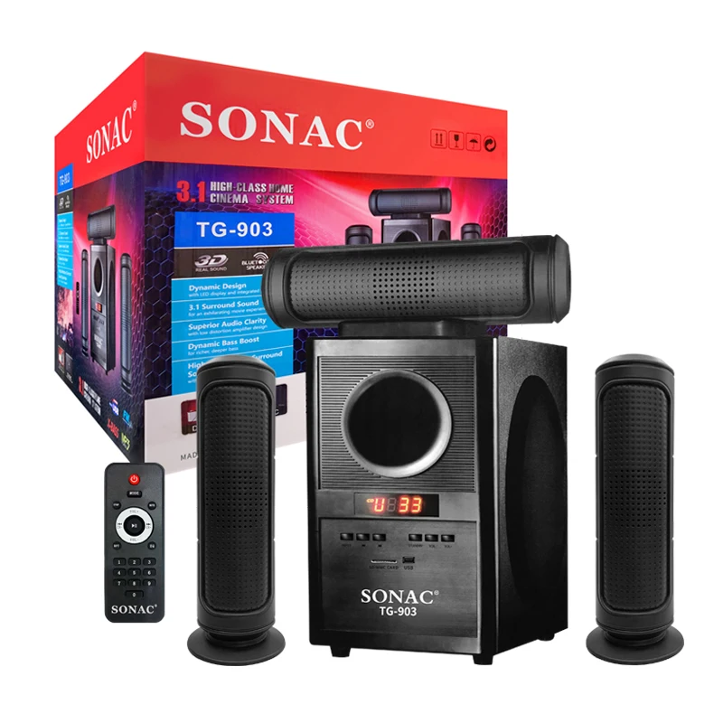 SONAC TG-903 Professional super bass 3.1 home sound system big power woofer speaker with USB factory price