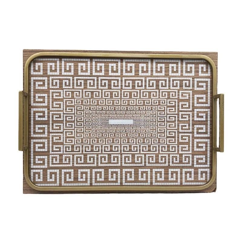 ZY20A-1039 Wholesale handmade customized melamine outdoor serving tray rectangular