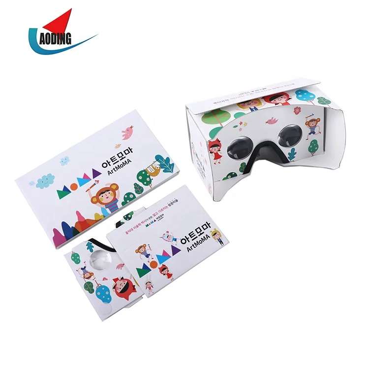 Custom Promotional Cardboard 3d Virtual Reality Glasses Paper Google Cardboard Vr Glasses