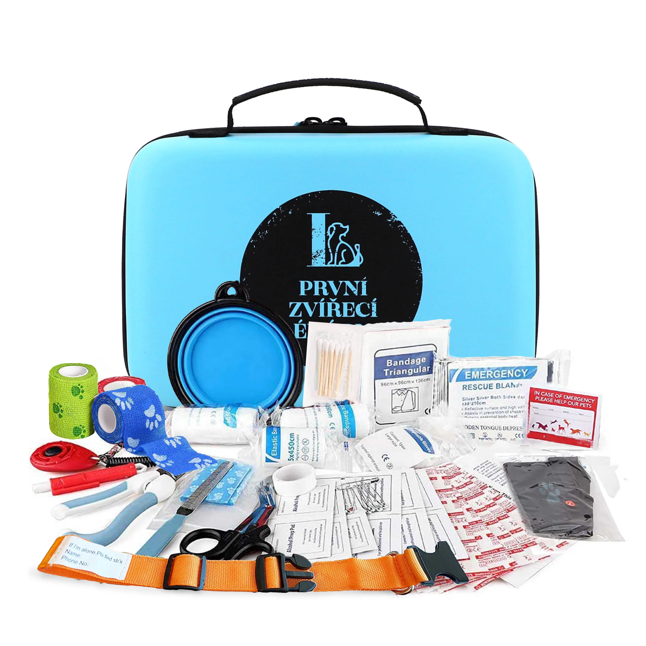 Factory Pet First Aid Kit 150 Piece, Custom Emergency First Aid Custom Packaging with Medical Supplies