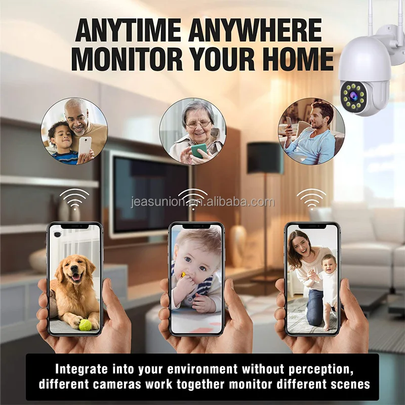 5MP 4X Zoom Mini IP Camera WiFi 3MP Tuya Smart Ai Auto Tracking Home Security Camera Outdoor Color IR Night Vision CCTV Camera