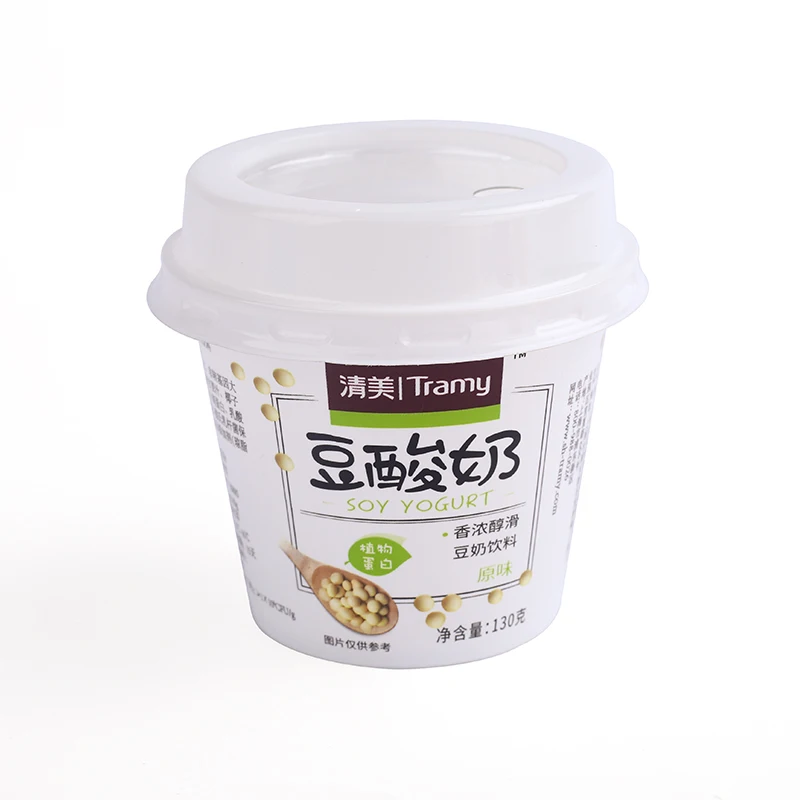 
7oz 200ml IML PP plastic cup for yogurt cup with custom logo with lid ice cream container 
