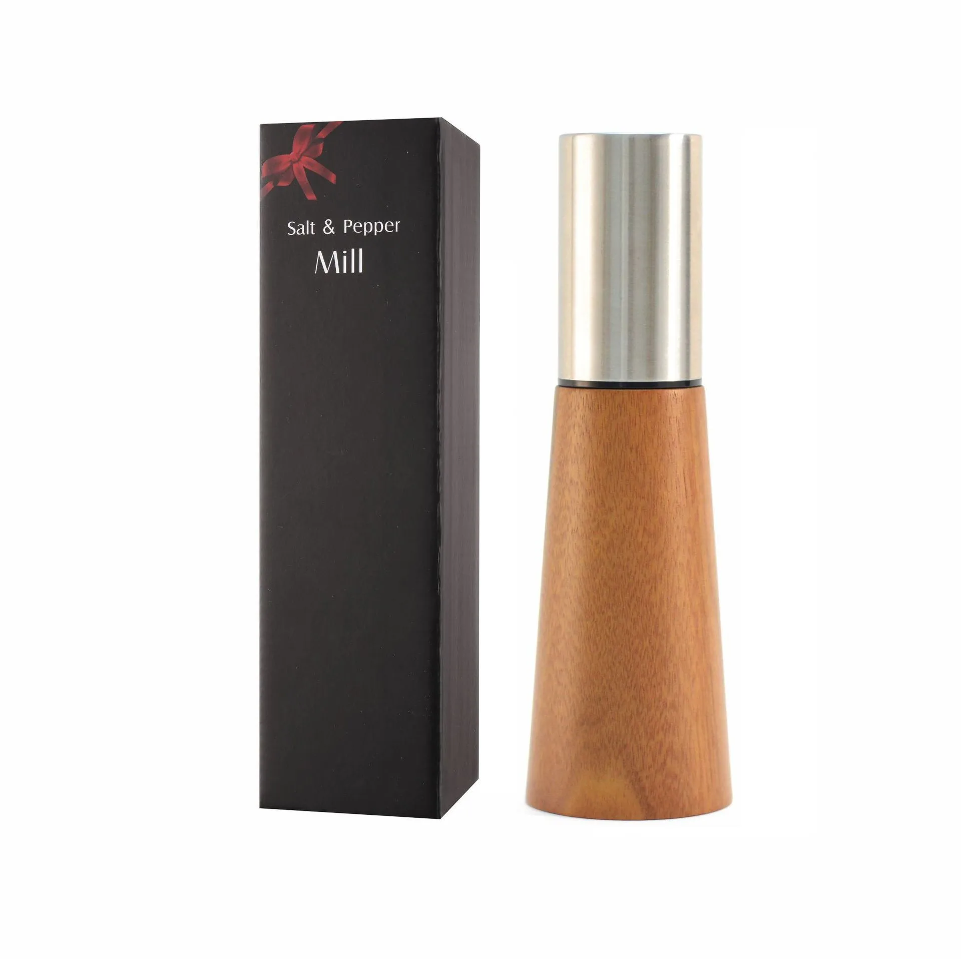 Acacia Mangium Wooden Salt and Pepper Grinder Set with Shaker Manual Mill for Herbs and Spices