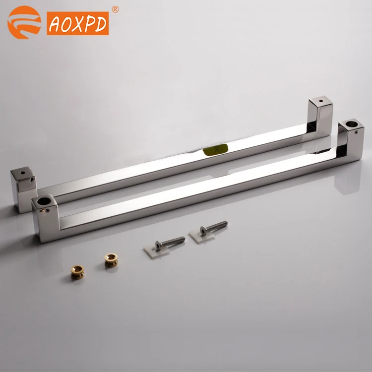 304 stainless steel thickened glass door handle modern simple polishing European glass door handle