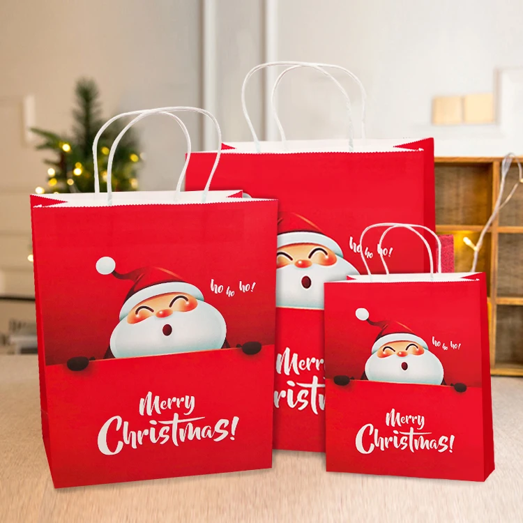 small kids christmas paper gift bags christmas gift small paper bag 2020