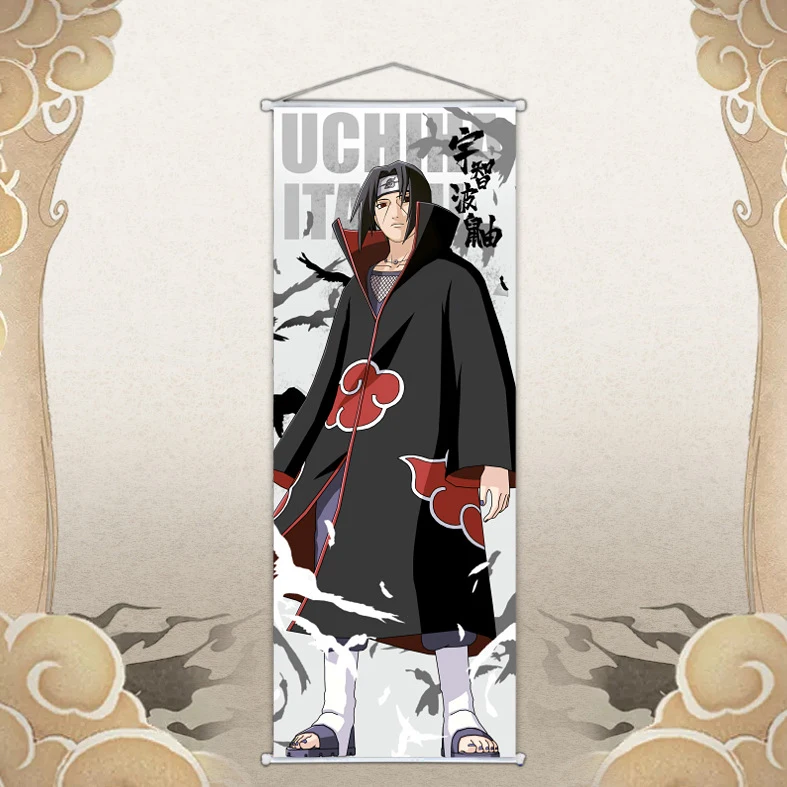 7 цветов высокого качества 25*75 см аниме Саске Учиха Сакура Харуно Какаши Хатаке Ниндзя настенные свитки