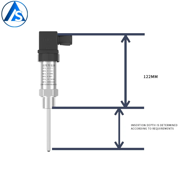 AOSHENG PT100 sensor high -200 to 600 degree temperature transducer with manufacturer price